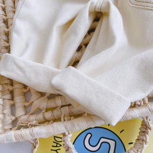 กางเกงยีนส์ทรงหลวมสีพื้นสำหรับเด็ก,กางเกงยีนส์ลำลองขาสั้นแฟชั่นสำหรับเด็กผู้หญิงเด็กผู้ชายอายุ1-4ปีสไตล์เกาหลี - Product Image 6