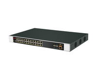 Switch PoE industriel géré L2 Plus 28 ports, 24 PoE, 4 emplacements SFP+, boîtier en acier IP30, capacité 598 Gbps