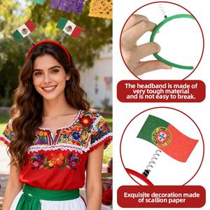 Serre-têtes et élastiques à cheveux patriotiques internationaux pour les jours de matchs mondiaux - Product Image 3