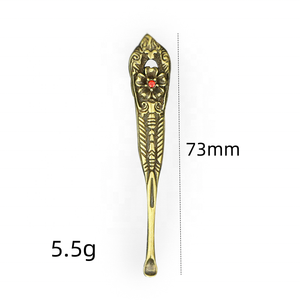 Messing Ambachten Bloem Oor Lepel Bloem Hanger Sieraden - Product Image 5