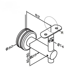 Staffa per Corrimano in Acciaio Inox da <span class=keywords><strong>Parete</strong></span>, Estensibile Sopra Ringhiera in <span class=keywords><strong>Vetro</strong></span>, per Balconi e Scale ad Uso Residenziale - Product Image 5