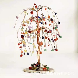 Arbre à argent en cristal Congrui, forme saule pleureur, décoration naturelle faite à la main pour la maison - Product Image 2