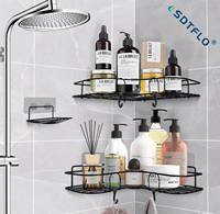 Support de douche à angle collé Suspension SUS304 en acier inoxydable antirouille support de salle de bain support de douche mural