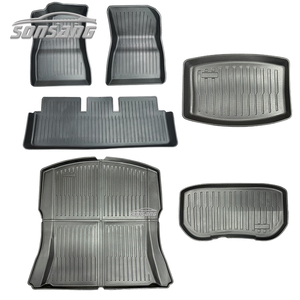 Pour tesla modèle 3 highland 2024 tapis de sol tous temps tapis de sol ensemble complet doublures intérieures de voiture tapis de voiture imperméables - Product Image 1