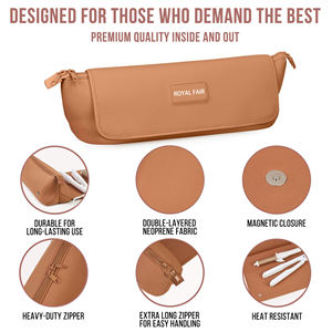 <span class=keywords><strong>Sac</strong></span> de rangement cosmétique en néoprène durable Royal Fair Custom ODM avec organisateur de voyage pour fers à friser et produits de soin de la peau - Product Image 3