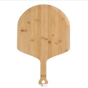 Planche à pizza en bambou avec poignée, couleur bois naturel, plateau de service pour pizza, steak, gâteau, pain et sushi, planche à découper style simple - Product Image 2