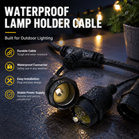 Câble d'extension pour guirlande lumineuse LED extérieure robuste IP65 étanche, en PVC durable, pour jardin et patio, avec prise pour lampe de Noël - NBTOP