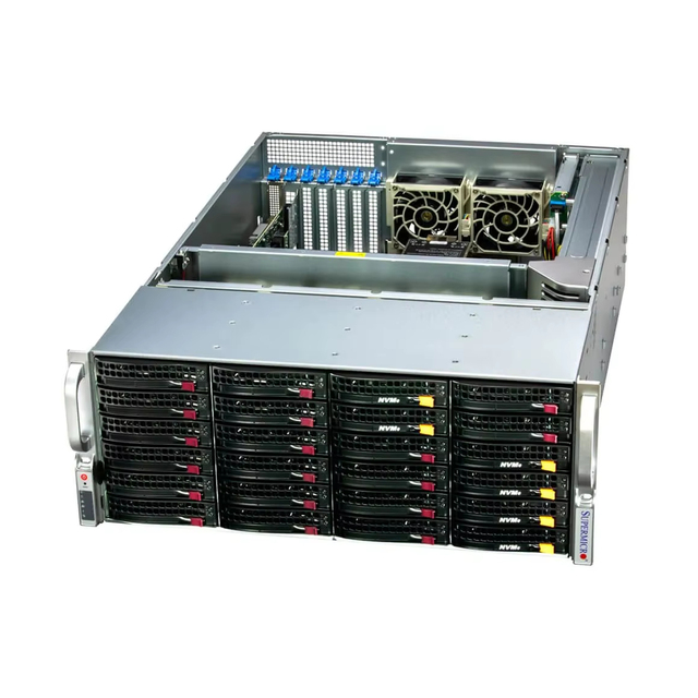Supermicro 4U Front Storage Server SSG-641E-E1CR24H Dual Socket E (LGA-4677) 5th/4th Gen Intel Xeon Processors DDR5-5600MT/s
