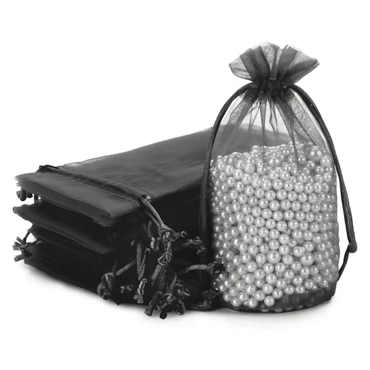 กระเป๋าหูรูดทำจากผ้าโปร่งบางสำหรับเป็นของขวัญสำหรับช้อปปิ้งขนาดเล็ก