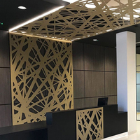 Panneau de cloisonnement moderne en aluminium CNC évidé pour villa, hôtel, revêtement mural, écologique, étanche, séparateur de pièce