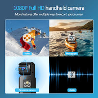 Caméra portable DENIXI DV02 1080P 30fps, mini caméra de poche, rotation à 360°, grand angle, WiFi, écran tactile, télécommande, portable, pour le sport