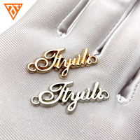Plaquettes Étiquettes Métalliques de Haute Qualité Personnalisées avec Logo et Lettres Gravées pour Vêtements
