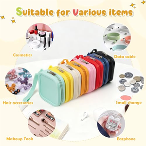 Pochette carrée portable en silicone avec fermeture éclair pour pièces de monnaie, personnalisable avec logo, petite bourse à monnaie pour enfants - Product Image 3