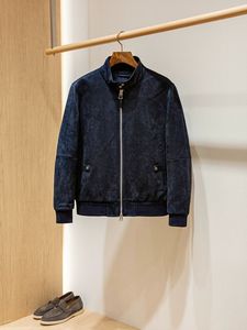 LEDUO Özel Logo Moda Tarzı Premium Kalite Süet Ceket Yumuşak Uzun Kollu Sokak Giysisi Düşük Yaka Nubuk Mont Erkekler İçin - Product Image 6