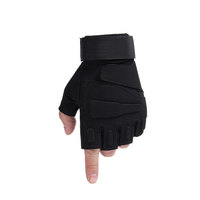 Gants tactiques noirs en microfibre, résistants aux coupures, anti-couteau, demi-doigts, antidérapants, durables, pour le combat