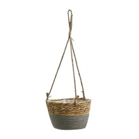 Keranjang Gantung Tanaman Tali Jute Anyaman Tugas Berat Dapat Dilipat Kapasitas 5kg Gantungan Tanaman Indoor/Outdoor Elegan Tahan Lama