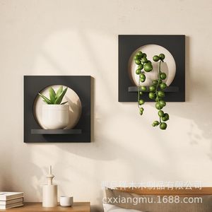 <b>Wall</b> <b>Mounted</b> Storage Rack Circular Black 1 Tier For Entryway Bedroom Decoration - Product Image 3