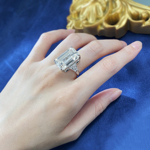 Anillo de Plata S925 con <span class=keywords><strong>Diamante</strong></span> de Alto Carbono de 30ct, <span class=keywords><strong>13</strong></span> * 20, Color Blanco G, Elegante, Simple, Moderno y Versátil, Joyería para Mujer - Product Image 5