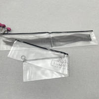 Longs paquets imprimés de logo personnalisé de luxe Sacs d'emballage à fermeture éclair pour perruques Sacs d'emballage en plastique à fermeture éclair en PVC pour extensions de cheveux