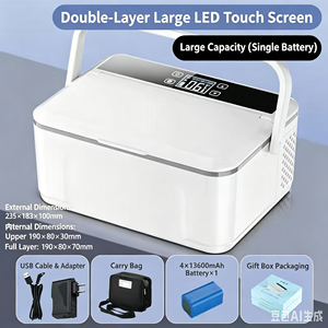 Caja de Insulina Portátil de Doble Compartimento, Refrigerador de Insulina Recargable Pequeño para Coche, Hogar y Viajes - Product Image 1