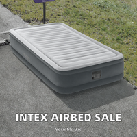 Lit d'air double couche pour une personne Huaju de luxe avec pompe intégrée, housse en velours imperméable pour le camping