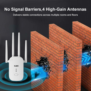 Kuwfi 1200Mbps không dây Extender nhà <span class=keywords><strong>Wifi</strong></span> Repeater với cổng LAN <span class=keywords><strong>Booster</strong></span> tín hiệu thông qua tường Repeater sản phẩm - Product Image 5