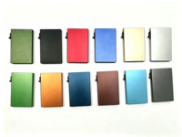 Dompet Logam Aluminium Premium Tipis Anti RFID, Tempat Kartu Kredit dengan Cetak Sablon, Tanpa Penutup, Ramping dan Portabel