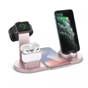แท่นชาร์จไร้สาย <span class=keywords><strong>6</strong></span> in 1 รุ่นใหม่ ปี 2026 สำหรับ <span class=keywords><strong>AirPods</strong></span> <span class=keywords><strong>iPhone</strong></span> Samsung ที่วางโทรศัพท์แบบตั้งโต๊ะอเนกประสงค์ 15W พับได้ - Product Image 1