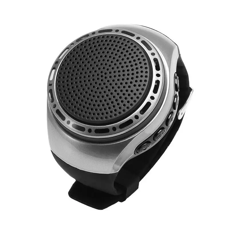 U6 Wrist Watch BT Speaker Card with Radio FM Portable Outdoor Sports Running LED Colorful Support Up to 32GB Memory Card