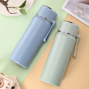 316 Stainless Steel Water <b>Bottle</b> 500Ml Insulated Travel Cup For Women With Strap Straight Design - Product Image 1