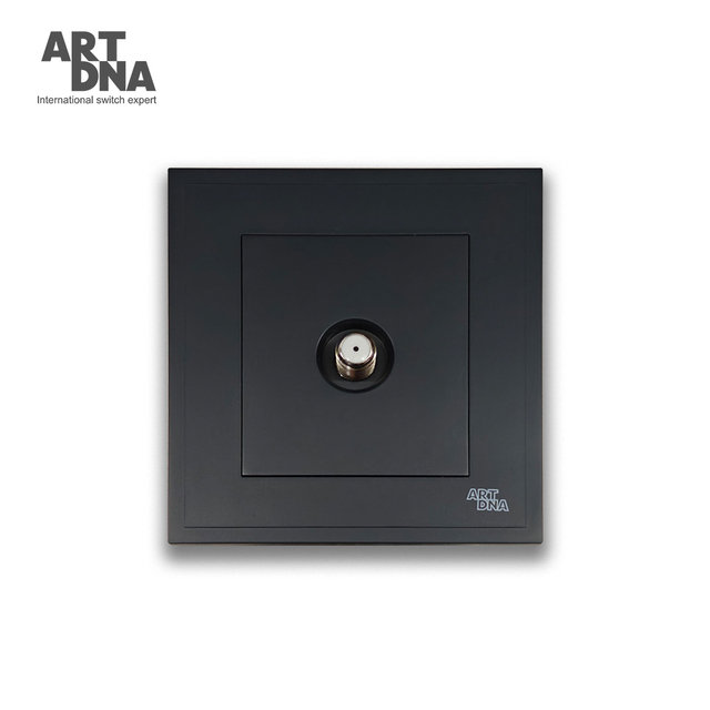ARTDNA Uk Grade Standard Residential General Purpose Safety Sat Tv Outlet Retro Single Power Schuko Wall Socket IP20 PC+Metal
