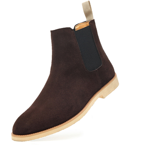 Di alta qualità in vera pelle <span class=keywords><strong>Chelsea</strong></span> <span class=keywords><strong>stivali</strong></span> <span class=keywords><strong>da</strong></span> <span class=keywords><strong>uomo</strong></span> stivaletti alla caviglia di colore puro stile classico di lusso stile retrò per Outdoor - Product Image 3