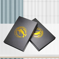 Emballage en carton rigide personnalisé en forme de livre noir Boîte cadeau magnétique pour carte de crédit VIP avec insertion