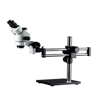Factory Supply 7X-45X Boom Stand Parfocal Trinocular Optical Zoom Stereo Microscope