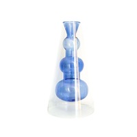 Vase en verre coloré à double couche poli soufflé de style européen HP-03 pour salon