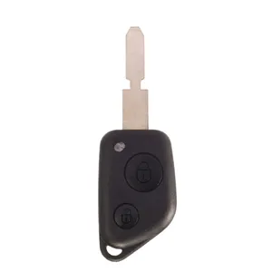 Substituição de controle remoto chave 2 botões apto para peugeot 406 306 fob com lâmina de chave sem corte