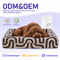 Hundebett aus Memory-Schaumstoff mit hoher Dichte, orthopädischer Unterstützung, abnehmbarem Bezug, individuellem Stoff, Größe, Logo und Verpackungsoptionen (Eigenmarke)