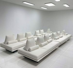 Sofá de Tela Creativo Informal para Sala de Estar Minimalista Nórdica Moderna de Dos Plazas, <span class=keywords><strong>sin</strong></span> <span class=keywords><strong>Respaldo</strong></span> ni Reposabrazos - Product Image 1