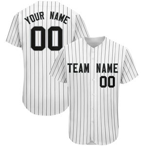 Maillot de baseball en polyester respirant à rayures, design personnalisé, pour hommes, pour le baseball et le softball - Product Image 1