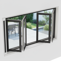 Ventanas de Aluminio NFRC con Mosquitera y Cortinas, Aislamiento Térmico, Diseño Moderno para Baño y Cocina