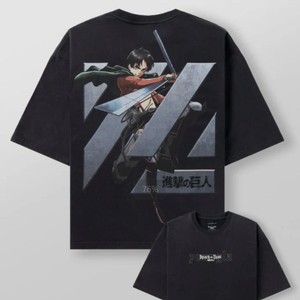 T-shirt Oversize con Stampa <span class=keywords><strong>Anime</strong></span>, Collo Tondo, Vestibilità Ampia, in Cotone, Manica Corta, per Jogging e Palestra - Product Image 4