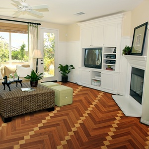 Plancher <span class=keywords><strong>en</strong></span> bois dur <span class=keywords><strong>stratifié</strong></span> <span class=keywords><strong>en</strong></span> chevrons à clic imperméable EIR conçu par des ingénieurs - Product Image 5