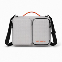 Sac à dos pour ordinateur portable avec poches avant amovibles, compartiment latéral zippé, sac à bandoulière antichoc pour affaires
