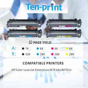 Cartucho de tóner 658 compatible con diez impresiones para <span class=keywords><strong>HP</strong></span> 658X W2000X W2001X W2002X W2003X 1SET para uso en impresora <span class=keywords><strong>HP</strong></span> <span class=keywords><strong>M751dn</strong></span> M751n - Product Image 2