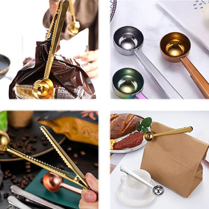 <span class=keywords><strong>Cucharas</strong></span> <span class=keywords><strong>Medidoras</strong></span> de Acero Inoxidable de 15 ml para Café en Polvo con Clip para Bolsa, Personalizadas de Fábrica - Product Image 2
