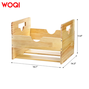 Woqi Cổ Điển Thùng Gỗ Xử Lý Thông Vinyl Kỷ lục Lưu Trữ <span class=keywords><strong>Cube</strong></span> Organizer Hộp Nghệ Thuật Tình Yêu Album Bộ Sưu Tập Lưu Trữ Trang Trí - Product Image 2
