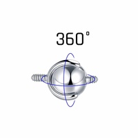 Boule de Filetage Interne en Titane G23 Barbell Industriel pour Piercing d'Oreille Helix Tragus Stud Cartilage, Remplacement de Bijoux, 1 Pièce