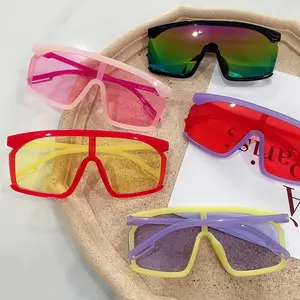 9811 Einteilige Sonnenbrillen Bunte Sonnenbrillen Niedliche rosa rote Baby Cartoon Baby 2022 Kindermode Sonnenbrille für Kinder