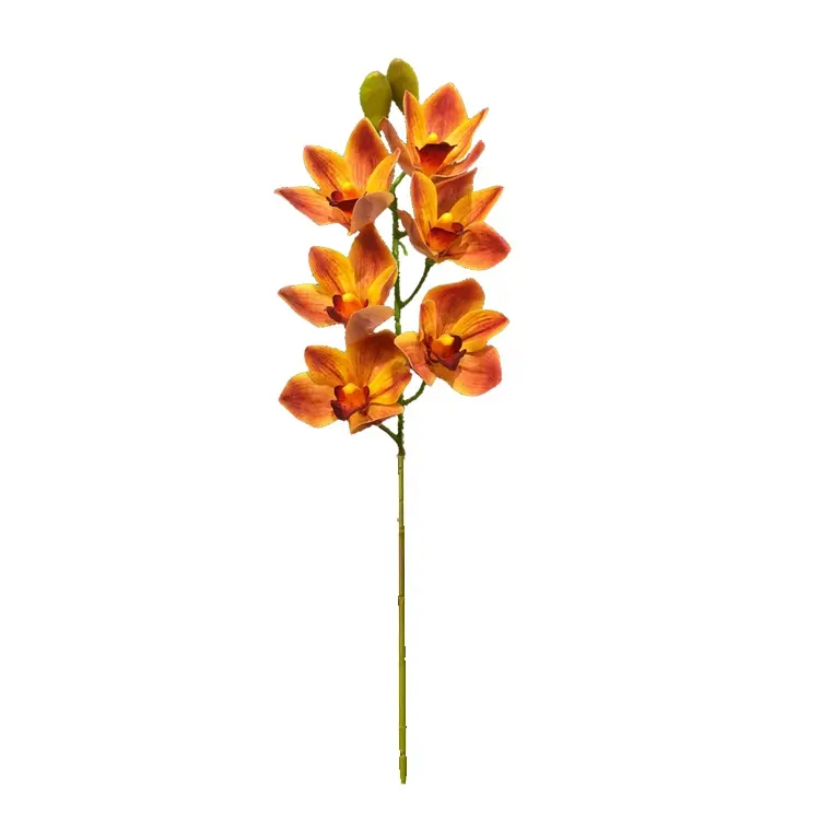 Tanaman Anggrek Buatan Cymbidium, Bunga Dekorasi Sentuhan Nyata 3D