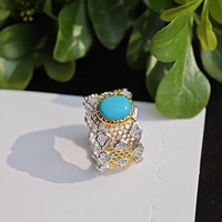 Bague en turquoise naturelle, argent sterling 925, bague pour homme, style vintage, bijoux en cristal pour le bureau, cadeau